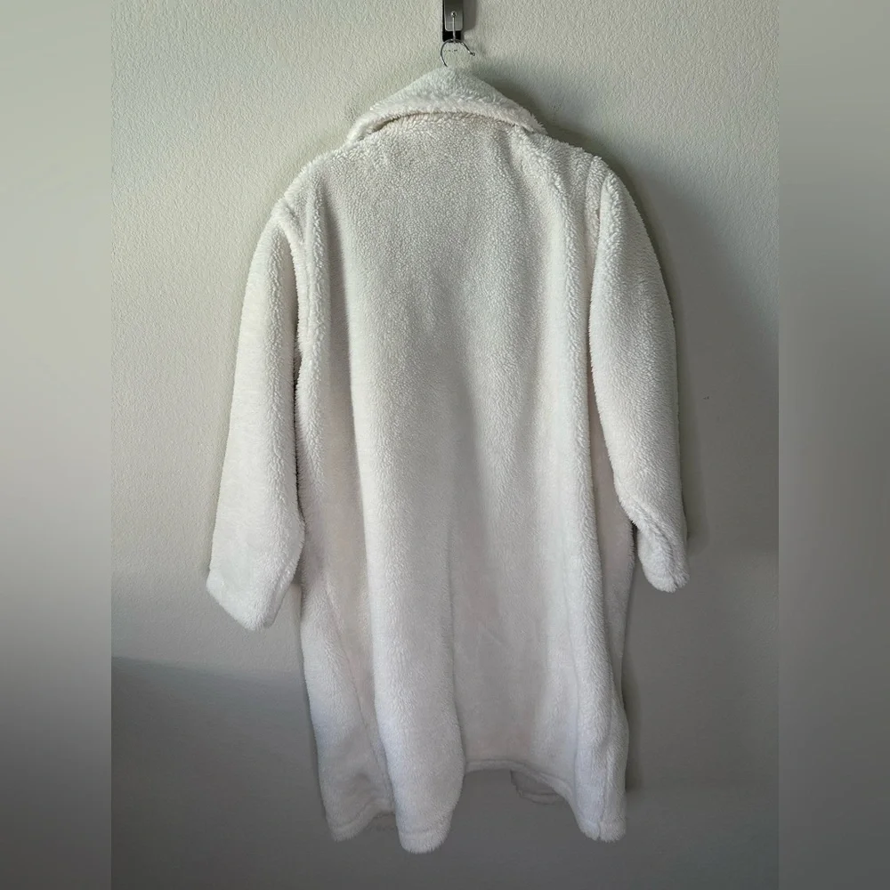 ALO YOGA Ivory White Sherpa Teddy Trench Coat SZ M